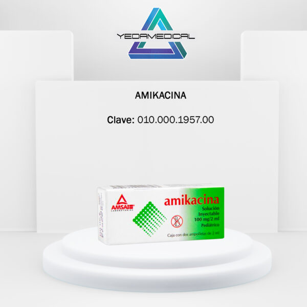 Amikacina Solución Inyectable 1 Ampolleta 100mg