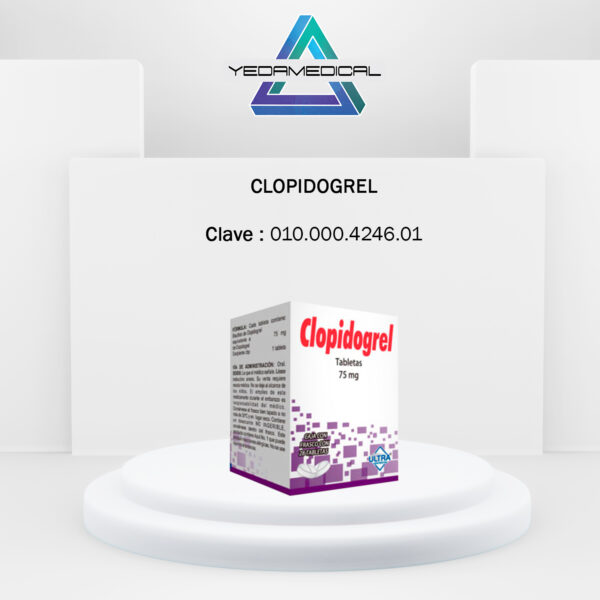 Clopidogrel Gragea o Tableta Envase con 28 Grageas o Tabletas